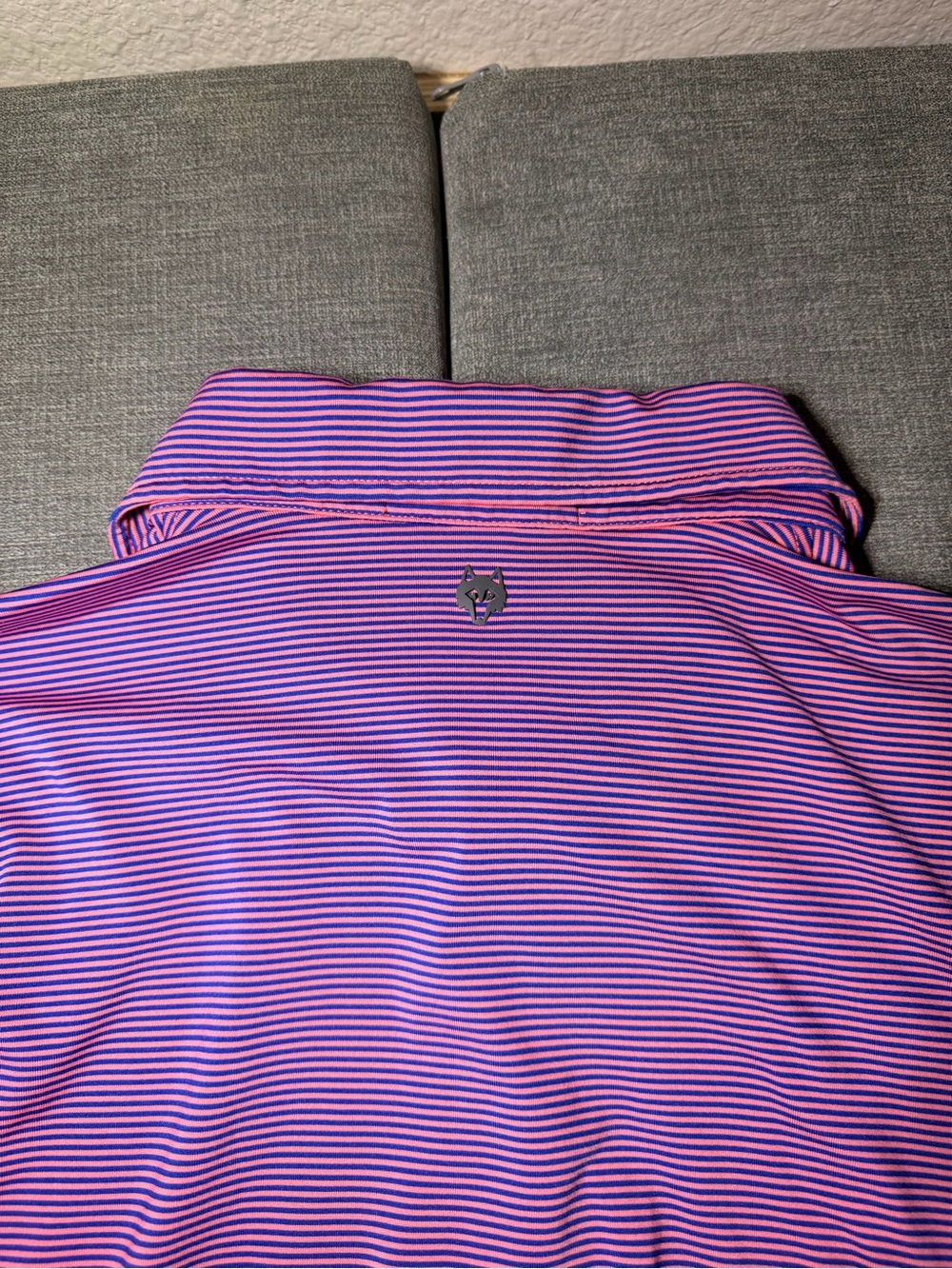 Greyson Pink and Purple Striped Polo Shirt